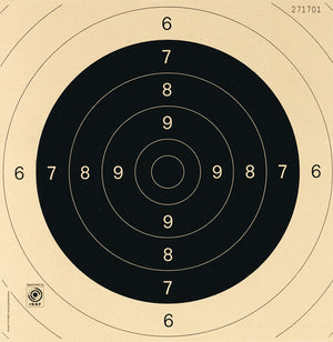 Pistolen Wettkampfscheibe SSV/ISSF, 25/50 m