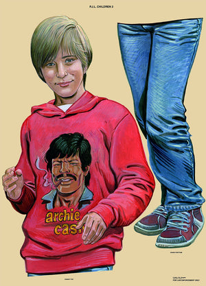 Cible d'instruction pour la police en couleur, enfant