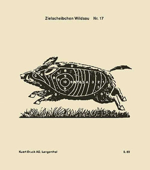 Zielscheibe Nr. 17, Wildsau flüchtend