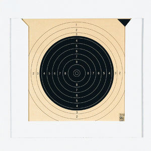 Support en matière plastique pour cible fusil carabine 50 m avec glissières de fixation