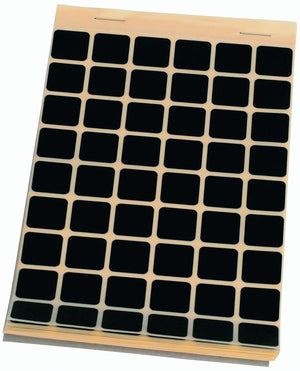 Bloc de bletz autocollants, noir, 15 x 15 mm