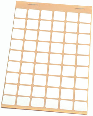 Bloc de bletz autocollants, blanc, 15 x 15 mm