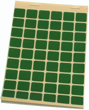 Bloc de bletz autocollants, vert-kaki, 15 x 15 mm
