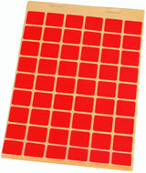 Bloc de bletz autocollants, rouge (cible pomme), 15 x 15 mm