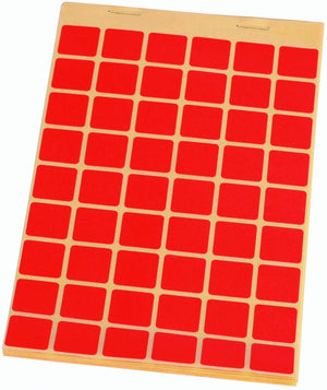Bloc de bletz autocollants, rouge (cible pomme), 15 x 15 mm