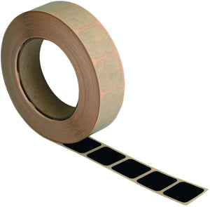 Rouleau de bletz autocollants, noir, 15 x 15 mm