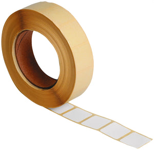 Rouleau de bletz autocollants, blanc, 15 x 15 mm