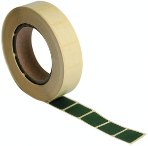 Rouleau de bletz autocollants, vert-kaki, 15 x 15 mm