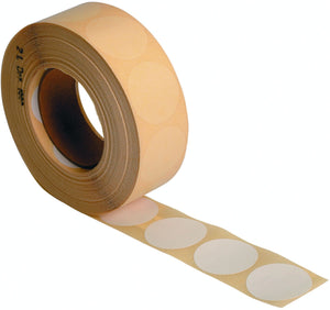 Rouleau de bletz autocollants, blanc, Ø 25 mm