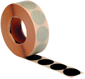 Rouleau de bletz autocollants, noir des deux côtés, Ø 25 mm