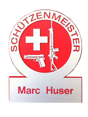 Gravur auf Plakette "Schützenmeister"