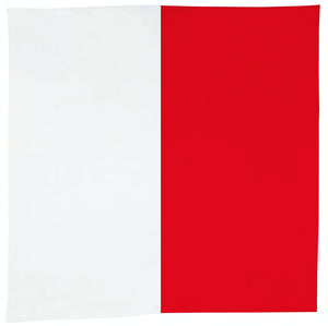 Drapeau de signalisation rouge et blanc, 100 x 100 cm