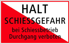 Warntafel permanent