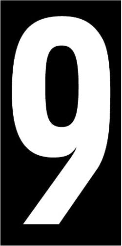 Numéro de cible à 1 chiffre, 495 x 1000 mm