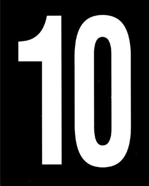 Numéro de cible à 2 chiffre, 995 x 1000 mm