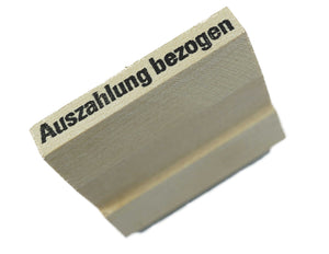 Timbre sur moulure avec différentes textes en stock