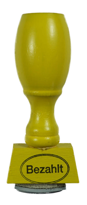 Gummistempel "Bezahlt"
