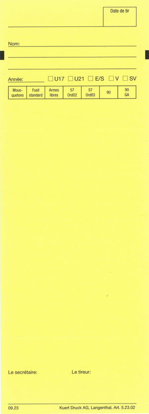 Cartes de stand, 75 x 210 mm