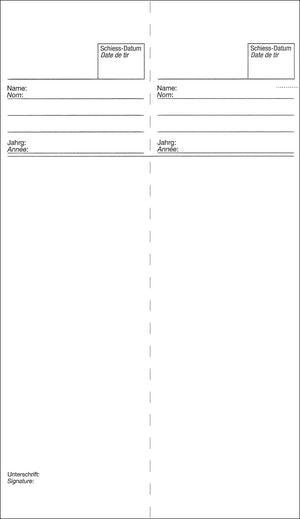 Feuilles de stand thermo, 112 x 190 mm, 20 coups