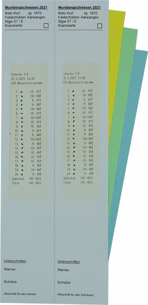 Cartes de stand neutres pour coller les bandes thermiques autocollantes