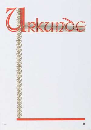 Urkunde 21 x 30 cm