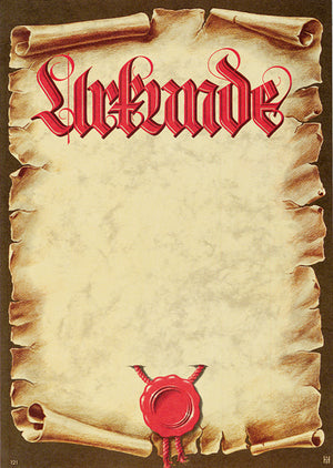 Urkunde 21 x 30 cm