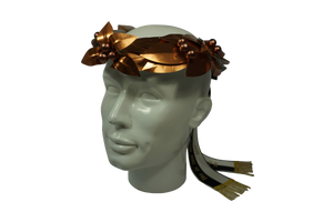 Couronne de tête en laurier, entièrement en bronce