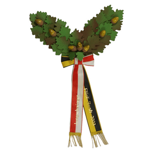 Palme verte, demi-couronne, 26 feuilles, en chêne, 7 glands