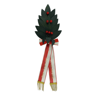 Palme verte, 16 feuilles, en laurier, 6 baies