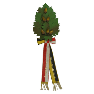 Palme verte, 16 feuilles, en chêne, 6 glands