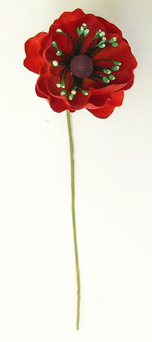 Mohnblumen aus Stoff, Ø 4 cm