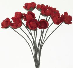 Rosen klein rot, Ø 12 mm