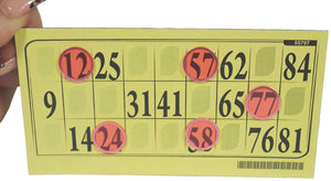 Lottokarten magnetisch, gelb