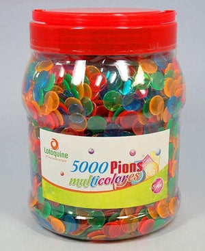 Pions de marquage, couleurs assorties, rond Ø 15mm, boîte à 5'000 pcs.