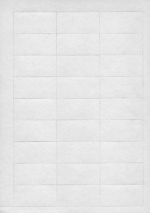 Feuille avec étiquettes en papier (27 ex.), A4