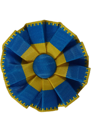 Rosetten, Ø 6 cm, gelb-blau