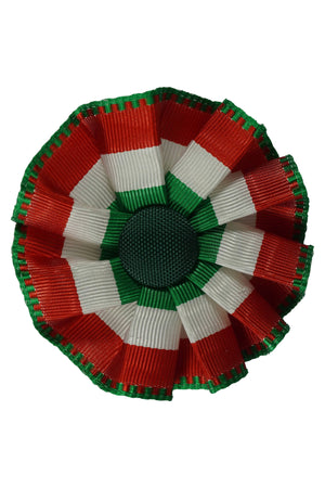 Rosetten, Ø 6 cm, rot-weiss-grün