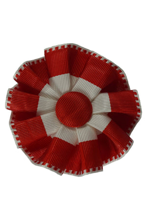 Rosetten, Ø 6 cm, rot-weiss
