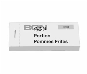 Block Verpflegungsbon "1 Pommes-frites"