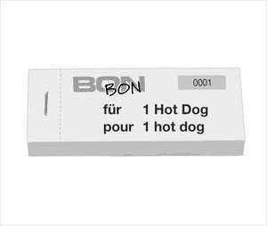 Block Verpflegungsbon "1 Hot-Dog"