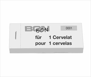 Block Verpflegungsbon "1 Cervelat"