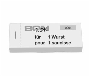 Block Verpflegungsbon "1 Wurst"