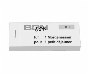 Block Verpflegungsbon "1 Morgenessen"
