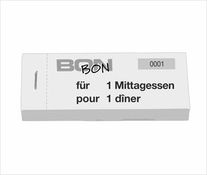 Block Verpflegungsbon "1 Mittagessen"