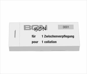 Block Verpflegungsbon "1 Zwischenverpflegung"