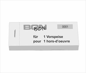 Block Verpflegungsbon "1 Vorspeise"