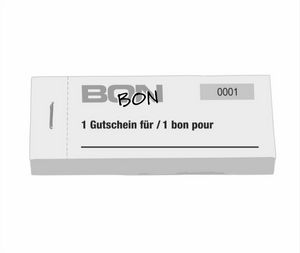 Block Verpflegungsbon "1 Gutschein für ____"