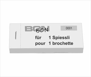 Block Verpflegungsbon "1 Spiessli"
