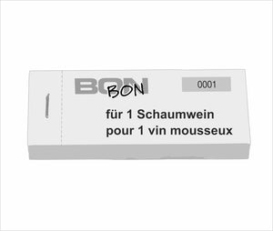 Block Verpflegungsbon "1 Schaumwein"