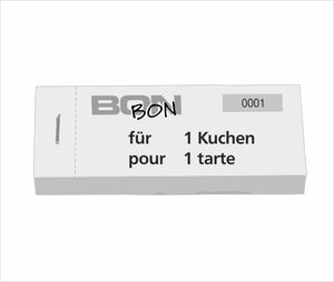Block Verpflegungsbon "1 Kuchen"